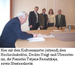 Decker-Voigt mit Kultusminister